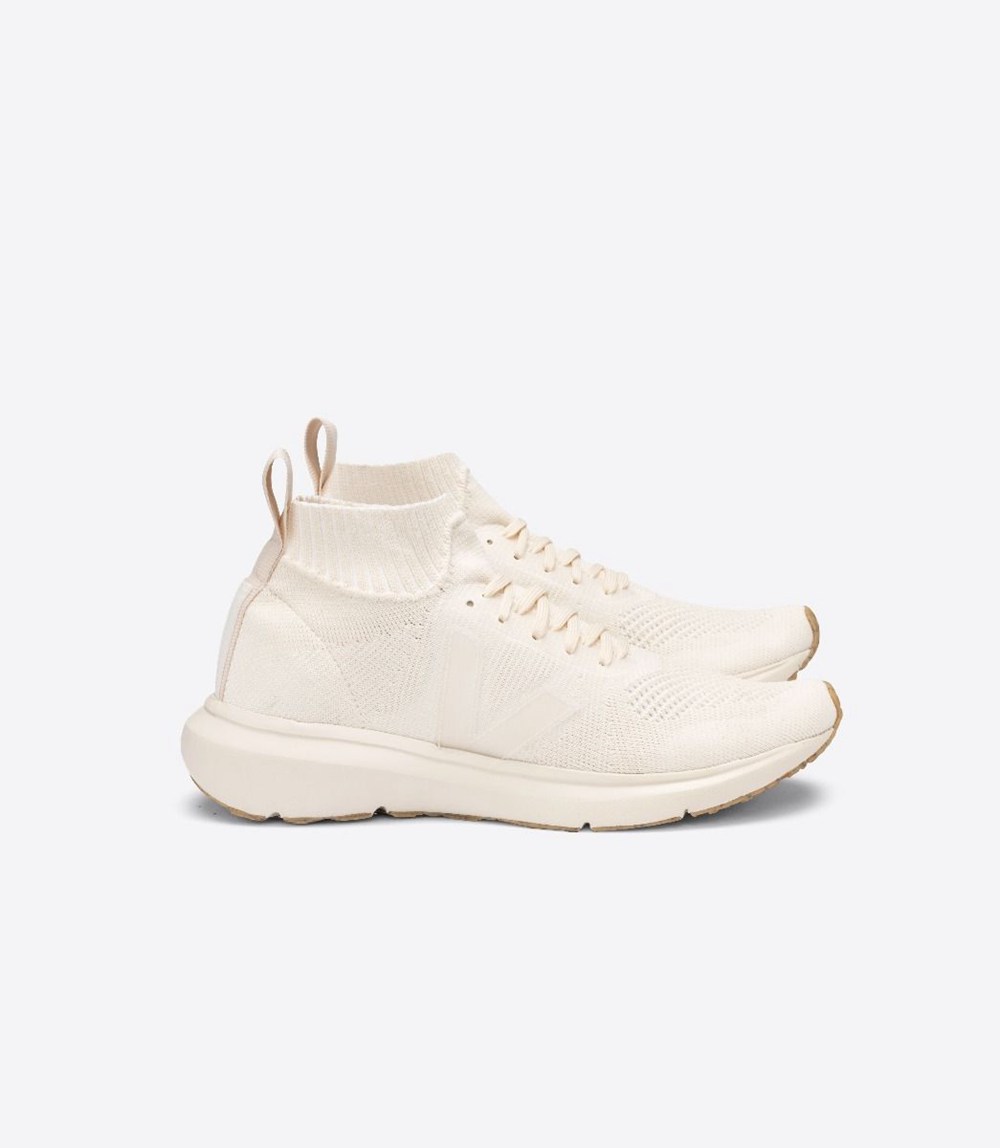 Tenis Veja Mujer - V-Knit X Rick Owens Mid - Blancos - 397WTRCSG